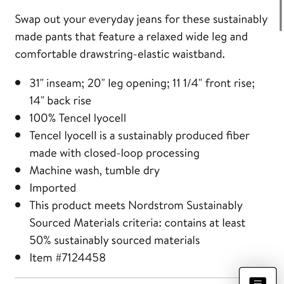 NWT Jen 7 The Traveler Drawstring Tencel® Pants - Picture 6 of 6